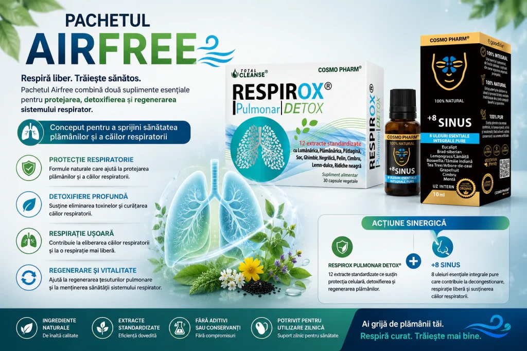Pachet AirFree 5 pachet airfree detox pulmonar cosmopharm