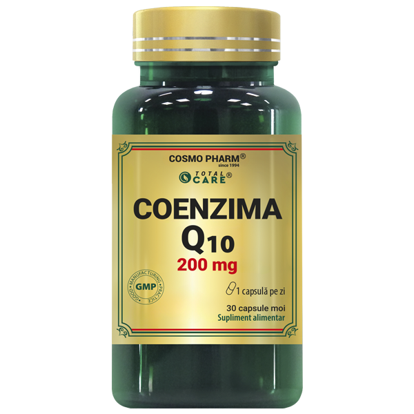 Coenzima Q10 200 mg Cosmopharm supliment alimentar pentru energie celulara si sustinerea sanatatii inimii