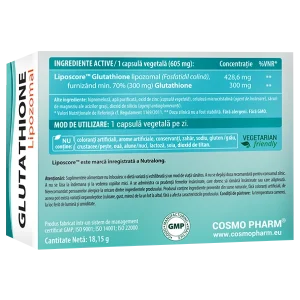 cosmo pharm glutathione lipozomal 300 mg product info and reviews Glutation Lipozomal, mg, 30 capsule vegetale, You'll find these goodies
