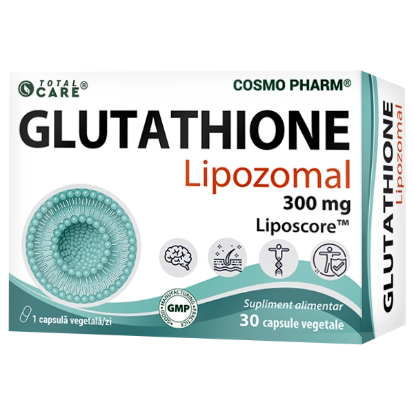 Vitamine Lipozomale - Suplimente Alimentare Naturale 2026 9 Glutation lipozomal Cosmopharm supliment antioxidant cu absorbție ridicată