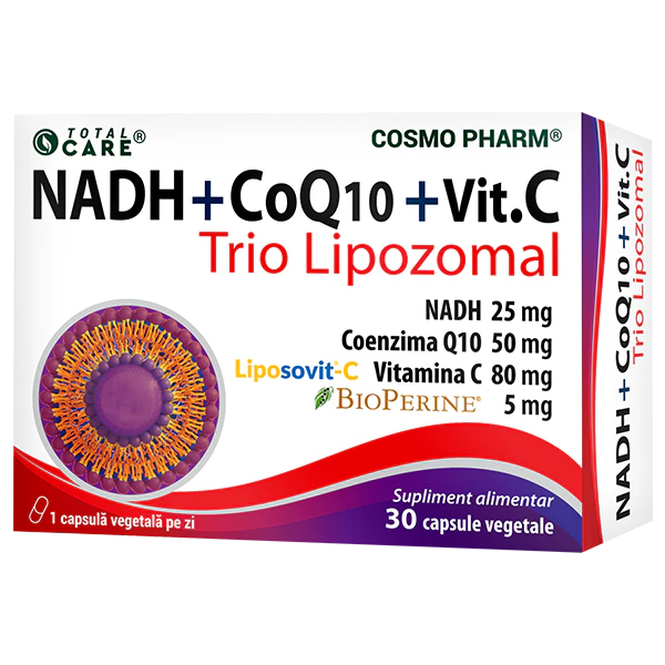 NADH Cosmopharm supliment alimentar pentru energie celulara, vitalitate si sustinerea functiei cognitive