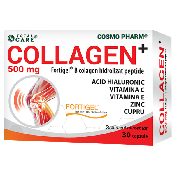 COLLAGEN+ 500 mg - Fortigel® - Colagen Hidrolizat Peptide din sursă bovină