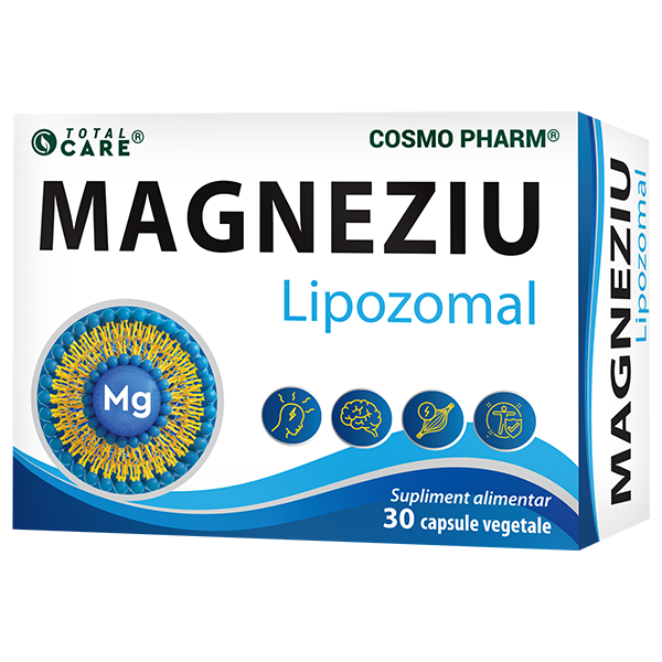 Magneziu lipozomal Cosmopharm supliment cu absorbtie ridicata pentru sistemul nervos si energie