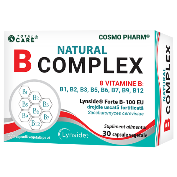 Natural B Complex Cosmo Pharm – complex complet de vitamine B pentru energie și sistem nervos