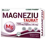 Magneziu Taurat – Magneziu Elemental Pur 140 mg 2 Magneziu Taurat Cosmopharm supliment alimentar pentru sustinerea sistemului nervos, relaxarea musculara si echilibrul electrolitic