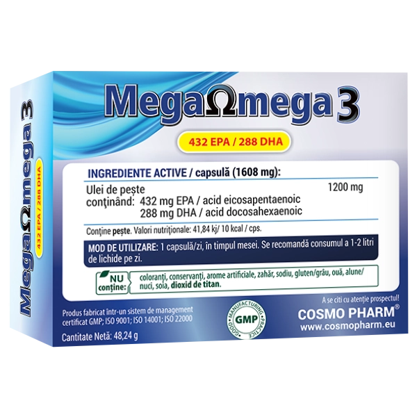 Mega Omega 3 Ulei De Peste Super Concentrat, Inima si Creier Sanatos 4 mega-omega-3-ulei-peste-super-concentrat-cosmopharm-supliment-inima-creier