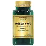 Omega 3-6-9 Ulei de Semințe de In 1000 mg Cosmopharm supliment alimentar pentru sustinerea inimii, creierului si sistemului circulator