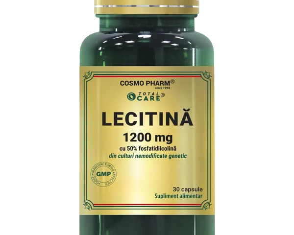 Premium Lecitina 1200mg Cosmopharm supliment pentru sustinerea functiei cerebrale si metabolismului grasimilor