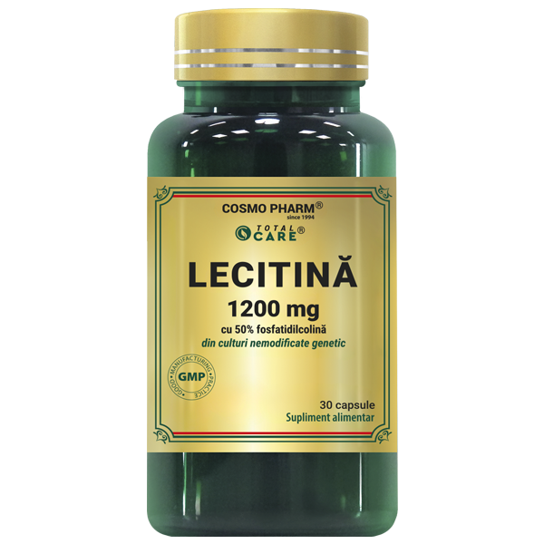 Premium Lecitina 1200mg Cosmopharm supliment pentru sustinerea functiei cerebrale si metabolismului grasimilor