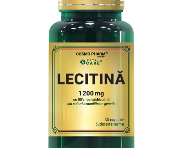 Premium Lecitina 1200mg Cosmopharm supliment pentru sustinerea functiei cerebrale si metabolismului grasimilor
