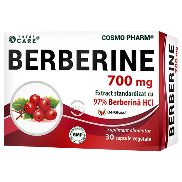 Berberine Berberina Cosmopharm supliment pentru susținerea metabolismului și reglarea glicemiei