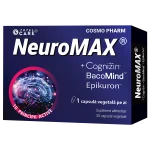 Neuromax Cosmopharm pastile pentru memorie si concentrare cu efect rapid – supliment pentru sustinerea functiilor cognitive, atentiei si performantei mentale
