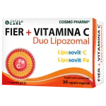 Fier cu Vitamina C Lipozomal Cosmopharm supliment alimentar pentru sustinerea nivelului normal de fier si a sistemului imunitar