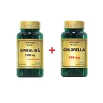 Pachet Detox Celular: SPIRULINA 1000 mg + CHLORELLA 500 mg 1 pachet detox celular spirulina chlorella