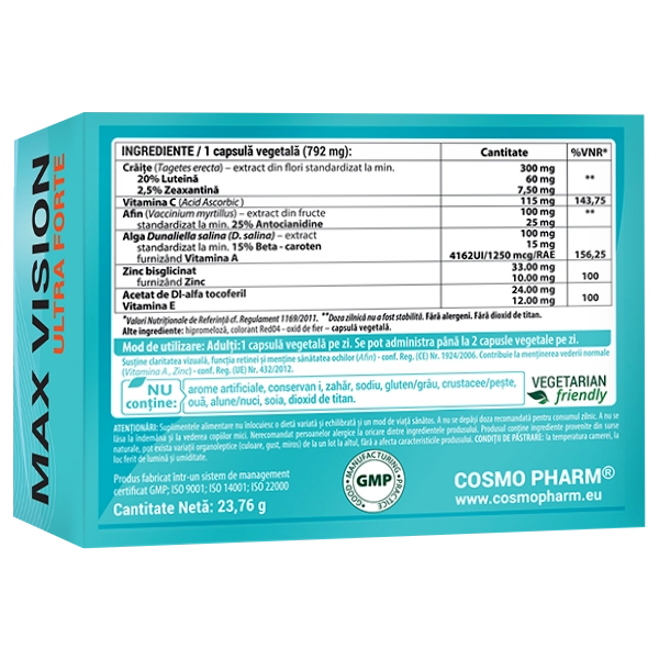 MAX VISION® ULTRA FORTE – claritate naturala pentru ochii tai. 4 max-vision-ultra-forte-cosmopharm-supliment-sanatate-ochi
