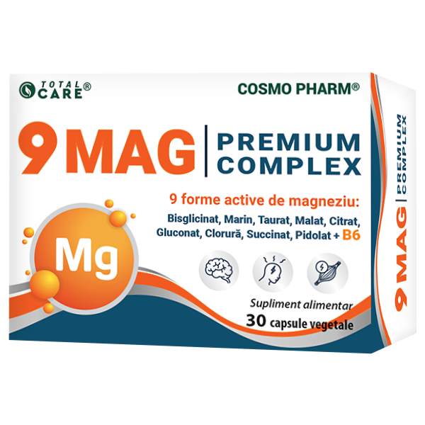 9-Mag Cosmopharm supliment alimentar cu magneziu pentru sustinerea sanatatii musculare si a sistemului nervos