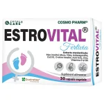 Estrovital Fertivia Cosmopharm capsule – supliment alimentar pentru sanatatea hormonala, sustinerea fertilitatii si echilibrul hormonal feminin