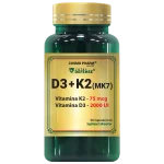 Vitamina D3 2000 UI si K2 MK7 Cosmopharm capsule softgel – supliment pentru absorbtia calciului, oase puternice, inima sanatoasa si sustinerea imunitatii