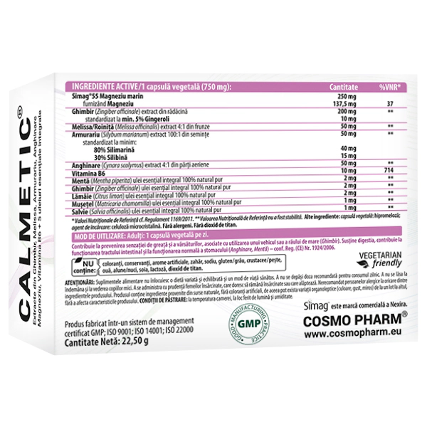 CALMETIC® 5 calmetic-cosmopharm-pastile-pentru-greata-varsaturi-digestie-confort-gastric