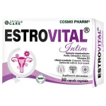 ESTROVITAL® INTIM 1 Estrovital Intim Cosmopharm capsule – supliment natural pentru echilibru hormonal, confort feminin si sustinerea organismului in premenopauza si tranzitia hormonala