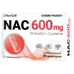 NAC N-Acetil Cisteina Cosmopharm capsule – supliment antioxidant pentru detoxifierea ficatului, reducerea stresului oxidativ si sustinerea sanatatii respiratorii