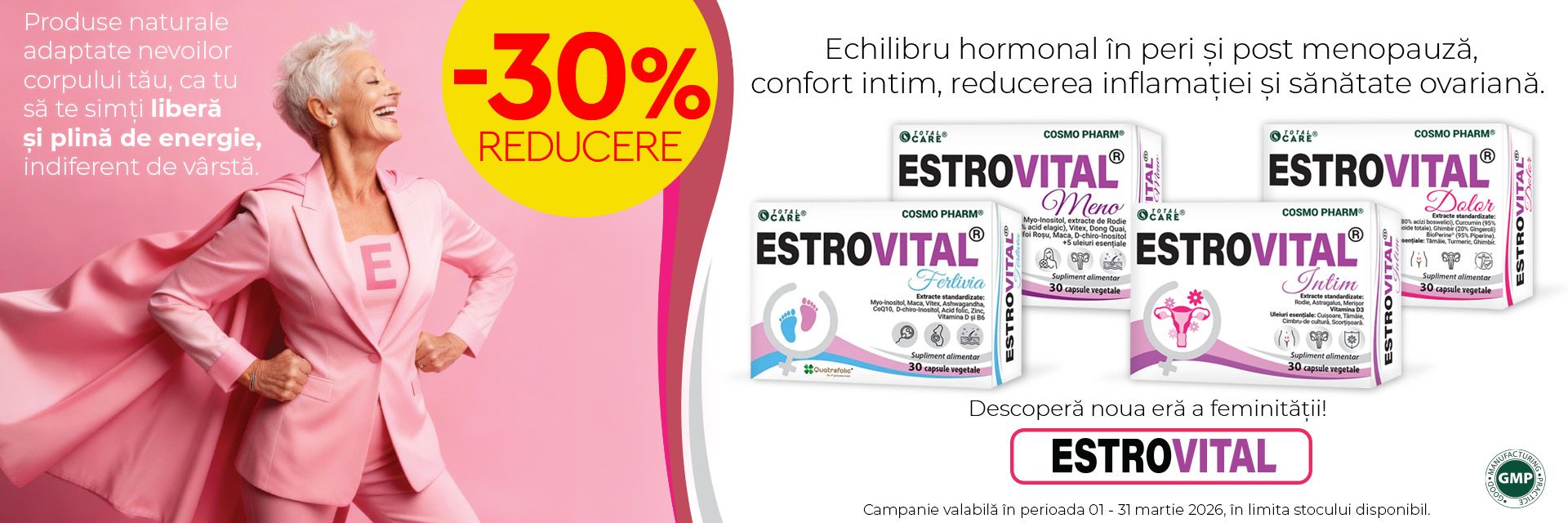 Cosmo Pharm - Estrovital campanie pentru femei