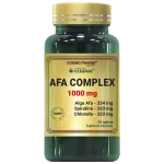 Alga AFA COMPLEX • Chlorella • Spirulina – complex premium 3-în-1 cu microalge 1 AFA Complex Cosmopharm (Chlorella, Spirulina, Alga AFA) – supliment natural pentru detoxifierea organismului, neuroprotectie, sustinerea functiilor cognitive si intarirea imunitatii