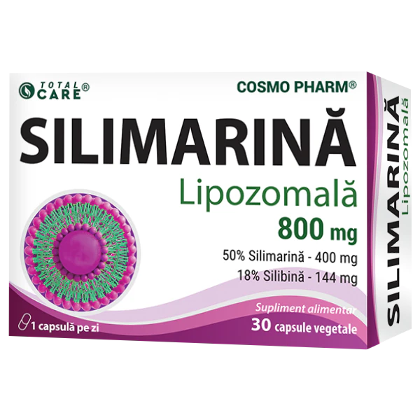 Silimarina Lipozomala Cosmopharm – supliment lipozomal pentru sustinerea sanatatii ficatului, protectie antioxidanta si detoxifiere hepatica eficienta