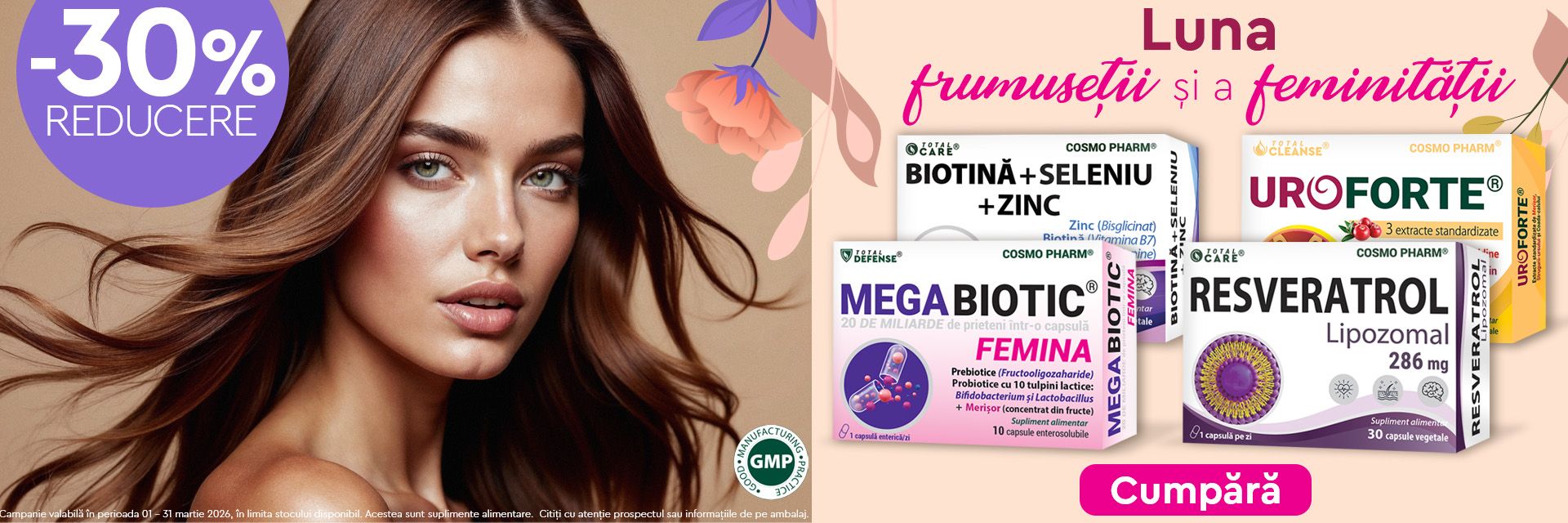Cosmo Pharm - Luna feminitatii si a frumusetii-