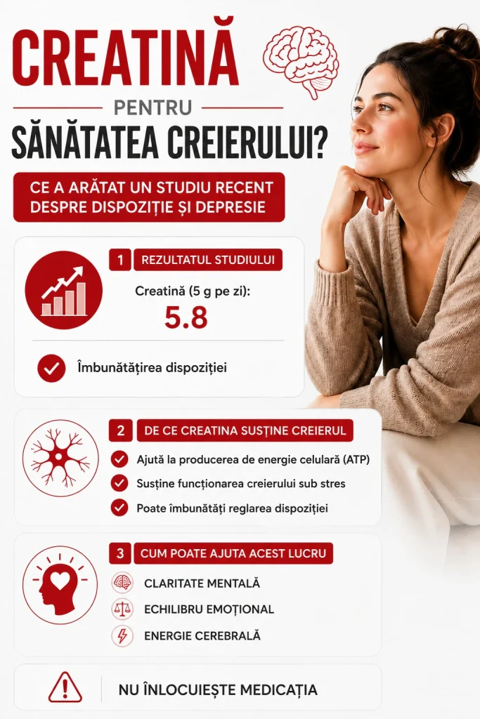 Creatina Monohidrata Creapure® 5 g x 30 plicuri 10 Creatina și sănătatea creierului - Cosmo Pharm