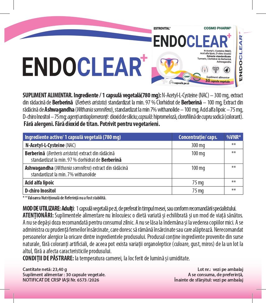 ESTROVITAL® ENDOCLEAR + – 30 capsule vegetale 6 Prospect Estrovital EndoClear PLUS page 0001