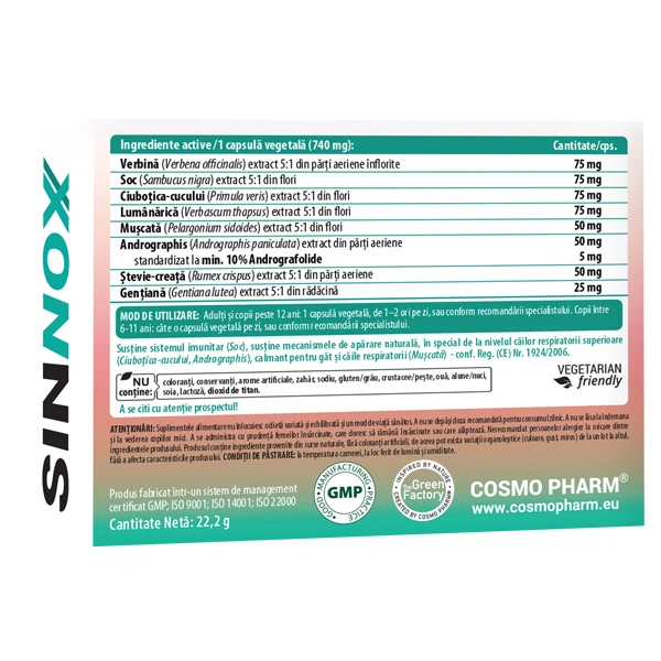 SINNOX® – suport natural pentru confort respirator și inflamația sinusurilor 4 SINNOX® – suport natural pentru confort respirator și inflamația sinusurilor - imagine 2