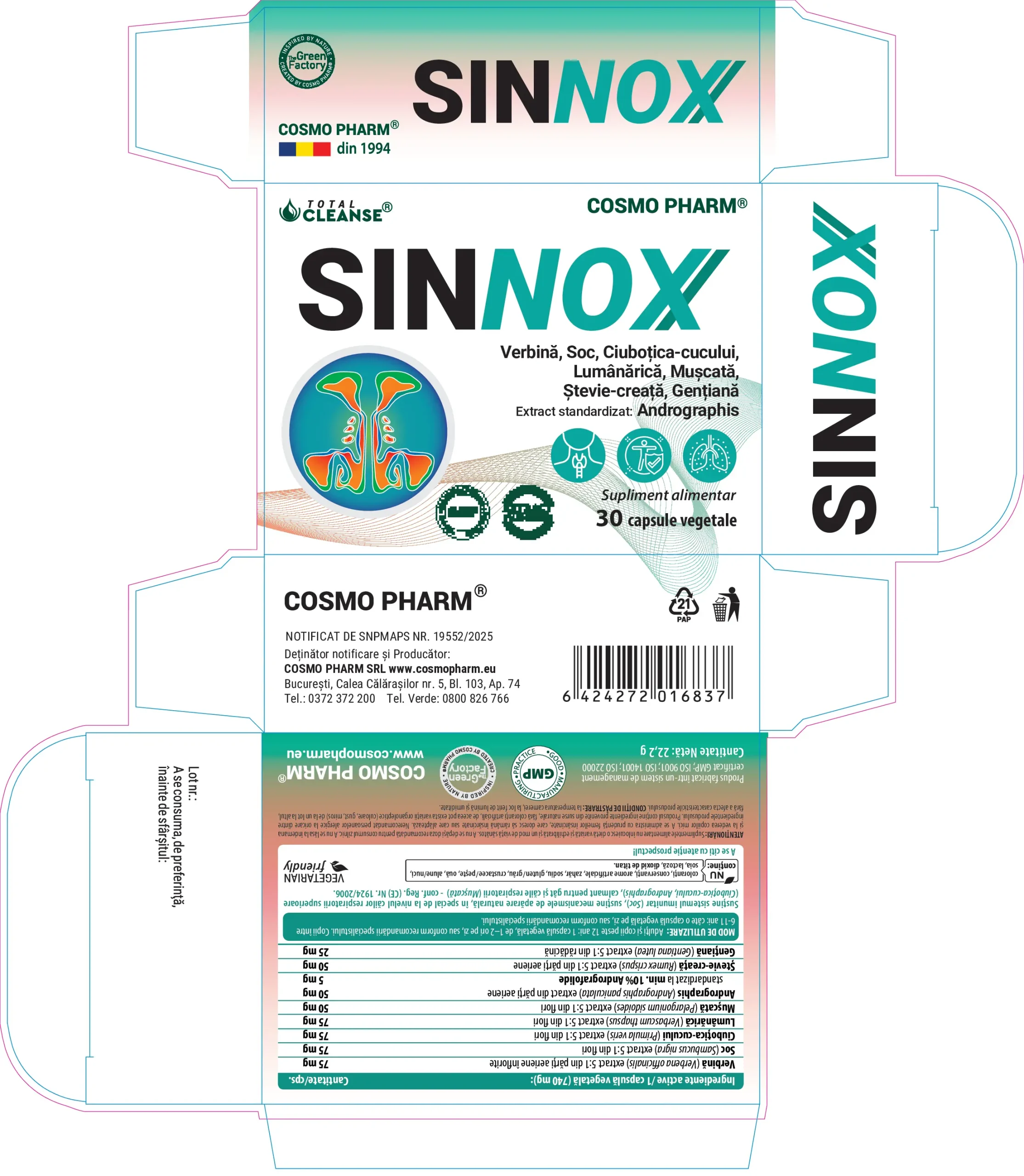 SINNOX® – suport natural pentru confort respirator și inflamația sinusurilor 5 SINNOX® – suport natural pentru confort respirator și inflamația sinusurilor - imagine 3