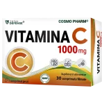 Vitamina C 1000 mg - imunitate, energie și protecție antioxidantă 1 Supliment alimentar cu vitamina C 1000 mg Cosmopharm