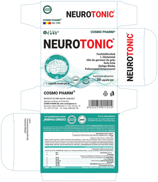 NEUROTONIC® Pentru Circulatie Cerebrala / Periferica 5 Neurotonic Cosmopharm – supliment alimentar pentru sustinerea sistemului nervos si a memoriei