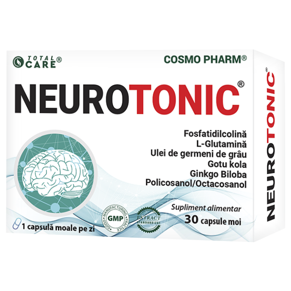 NEUROTONIC® Pentru Circulatie Cerebrala / Periferica 3 Neurotonic Cosmopharm – supliment alimentar pentru sustinerea sistemului nervos si a memoriei
