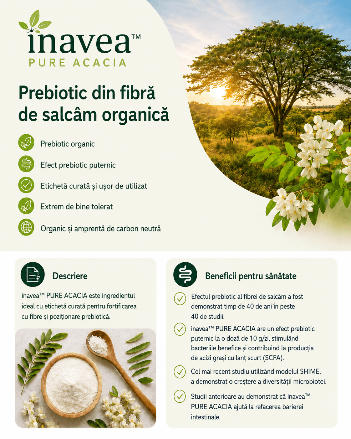 prebiotic din fibra de salcam - Cosmopharm