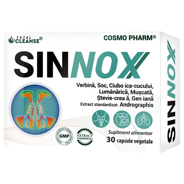 SINNOX® – suport natural pentru confort respirator și inflamația sinusurilor 13 SINNOX Cosmopharm – supliment natural pentru sustinerea sanatatii sinusurilor, confort respirator si reducerea inflamatiei cailor respiratorii