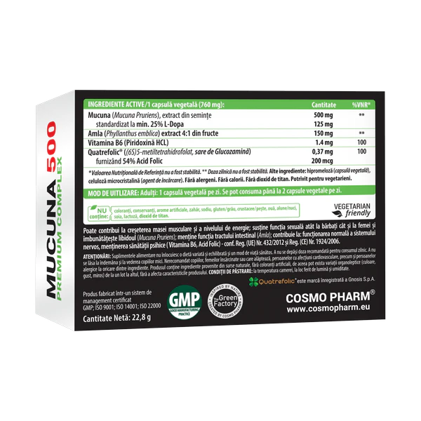 Mucuna 500 mg Premium Complex 4 Mucuna 500 mg Premium Complex - imagine 2