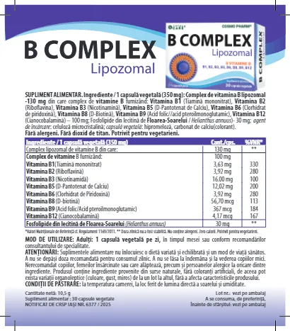 B Complex Lipozomal 5 Prospect B Complex Lipozomalcorectat CRSP 1