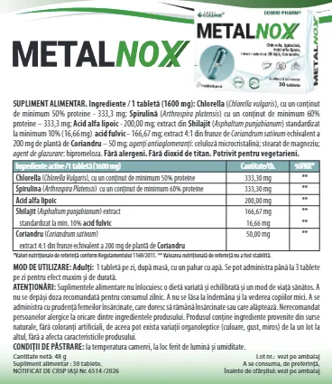 METALNOX® 6 Supliment alimentar cu alge și minerale