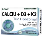 Supliment cu calciu și vitamine calciu d3 k2 trio lipozomal cosmopharm
