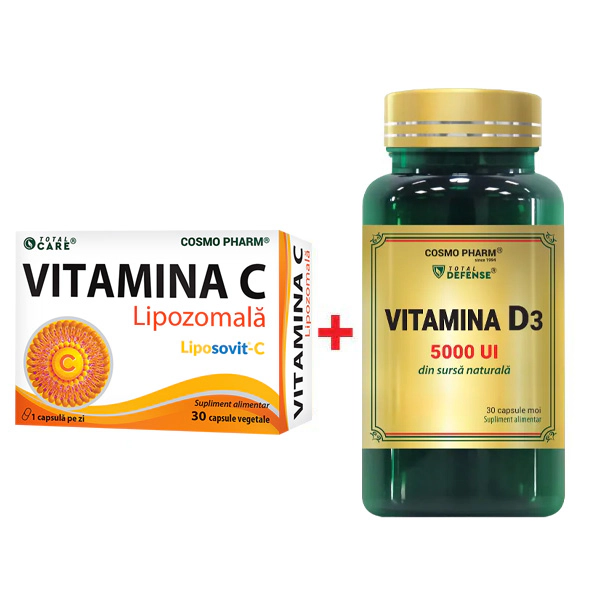 Pachet Imunitate Forte 5 vitamina c lipozomala vit d3 5000 UI