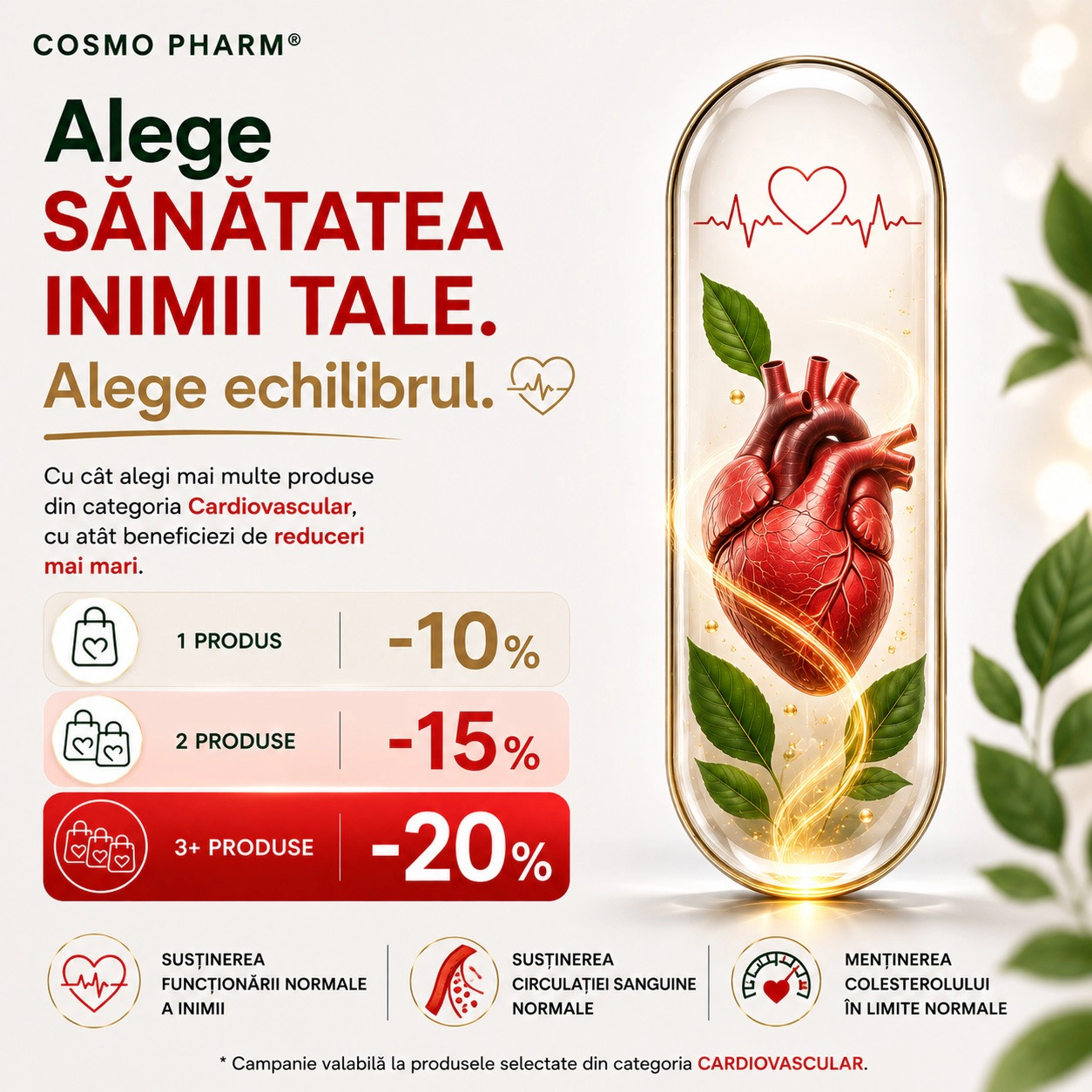Cosmopharm - Promotie suplimente cardiovasculare