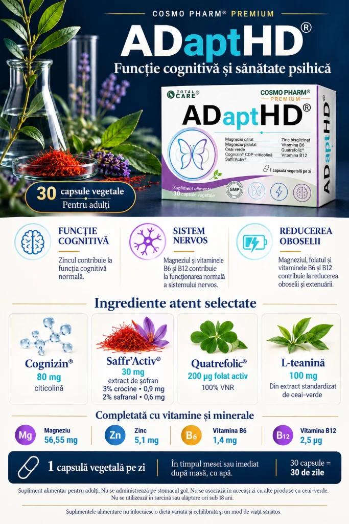 ADaptHD infografic si beneficii pentru ADHD